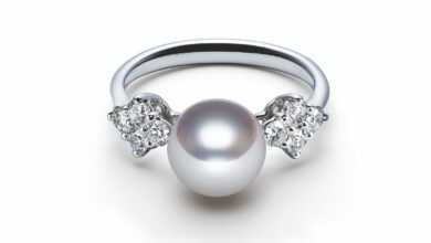 Tahitian Pearl Wedding Rings